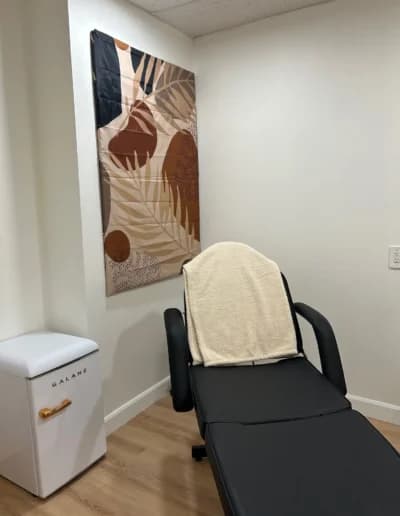 Rental suite interior, treatment area